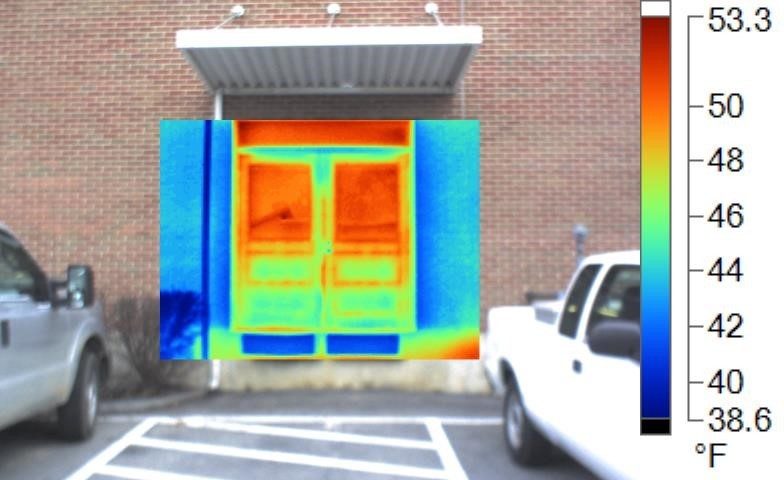 Thermal Image of double door, loading dock #1