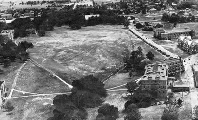An image of the Drillfield as it appeared in 1930.