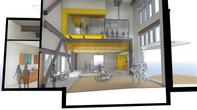 Proposed rendering for Center for Autonomous Mining and Robotics